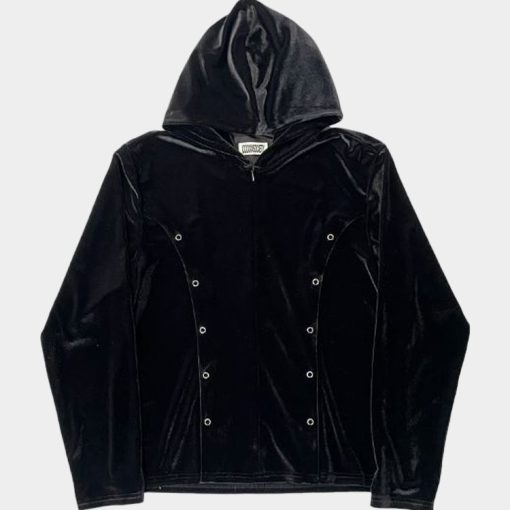 벨벳 후디 블랙