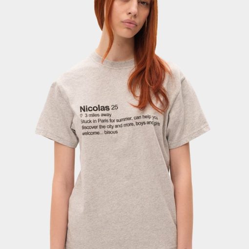 비오우스 & 바게트 그레이 티셔츠