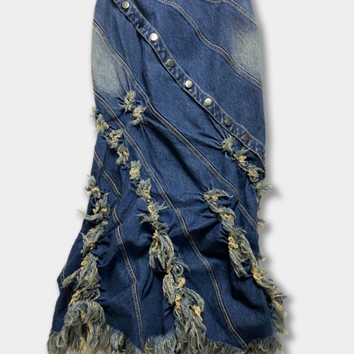 RAVEL 스모크 & 프레이드 스커트 S24BSS03B