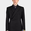 에고닉 더블 브레스트 재킷 테일러링 블랙 울